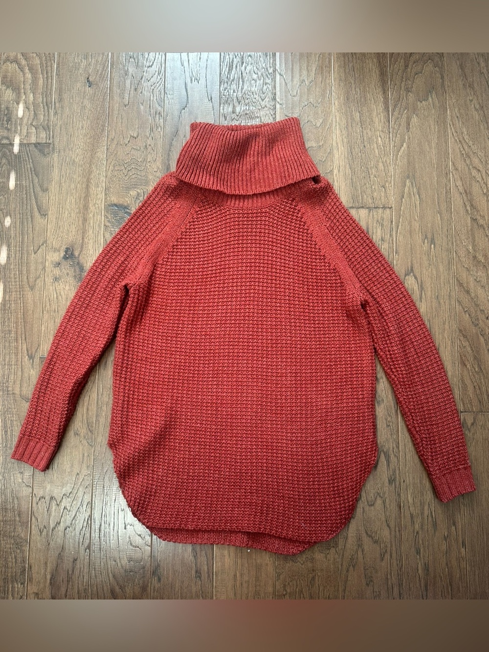 a new day Women’s Brick Red Ribbed Turtleneck Sweater size large